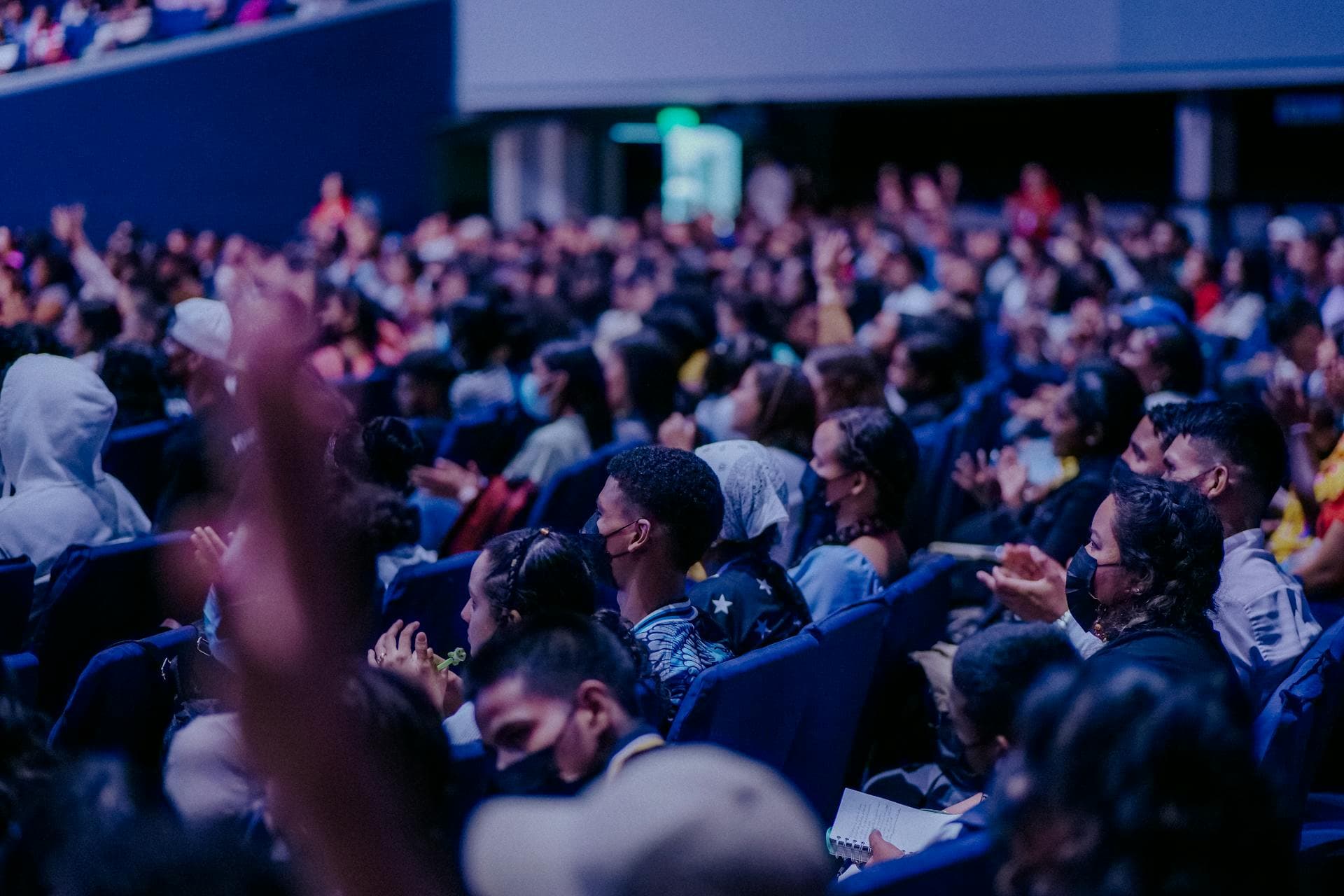 People enjoying a group spiritual event