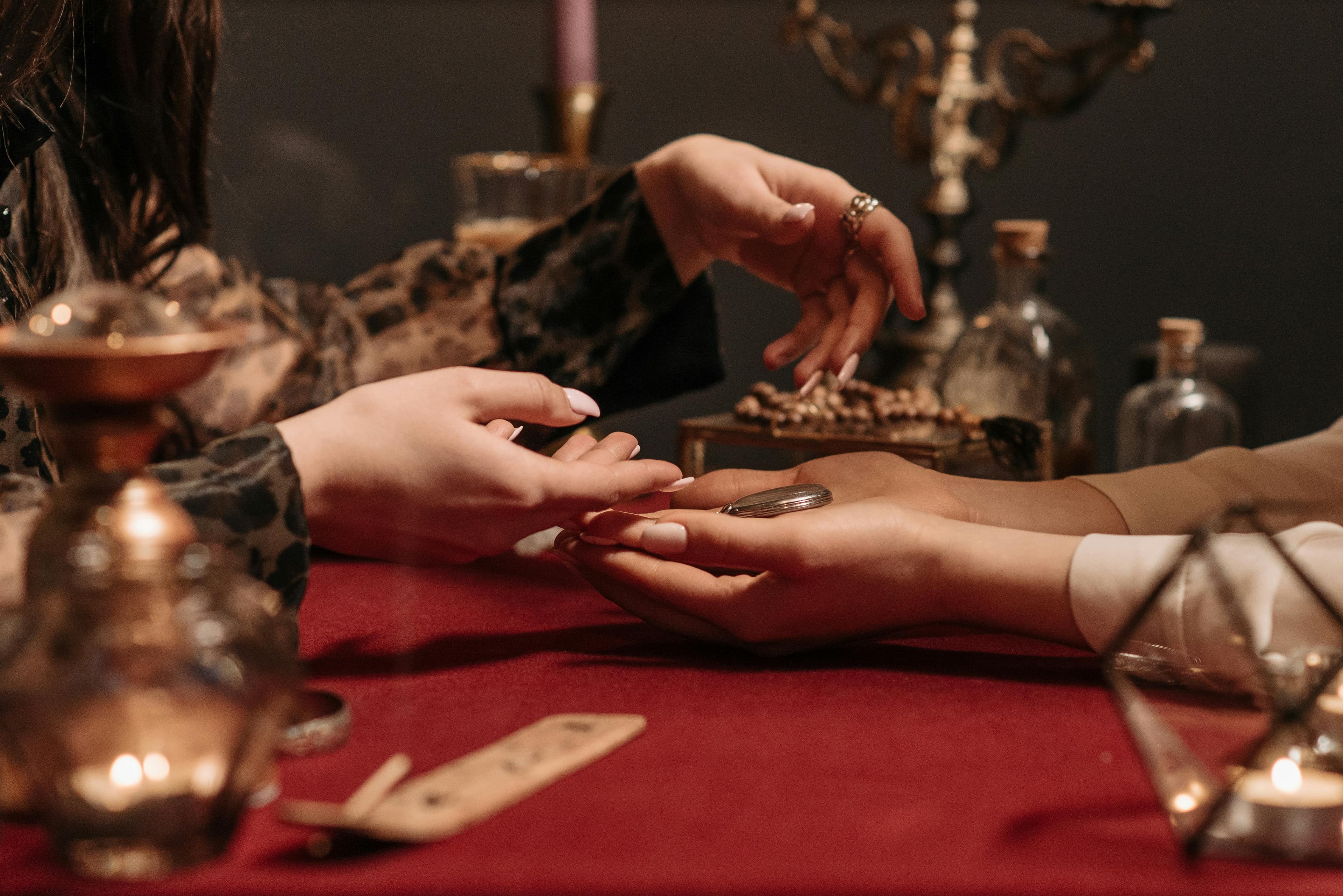 Tarot cards on a table